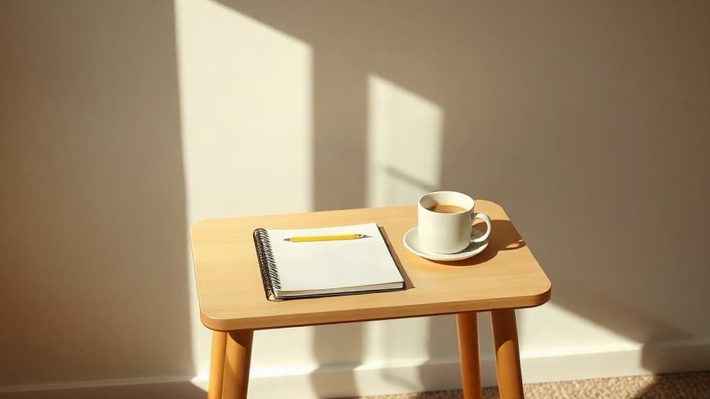 Cuaderno con tres columnas de métricas anotadas a mano junto a un portátil.